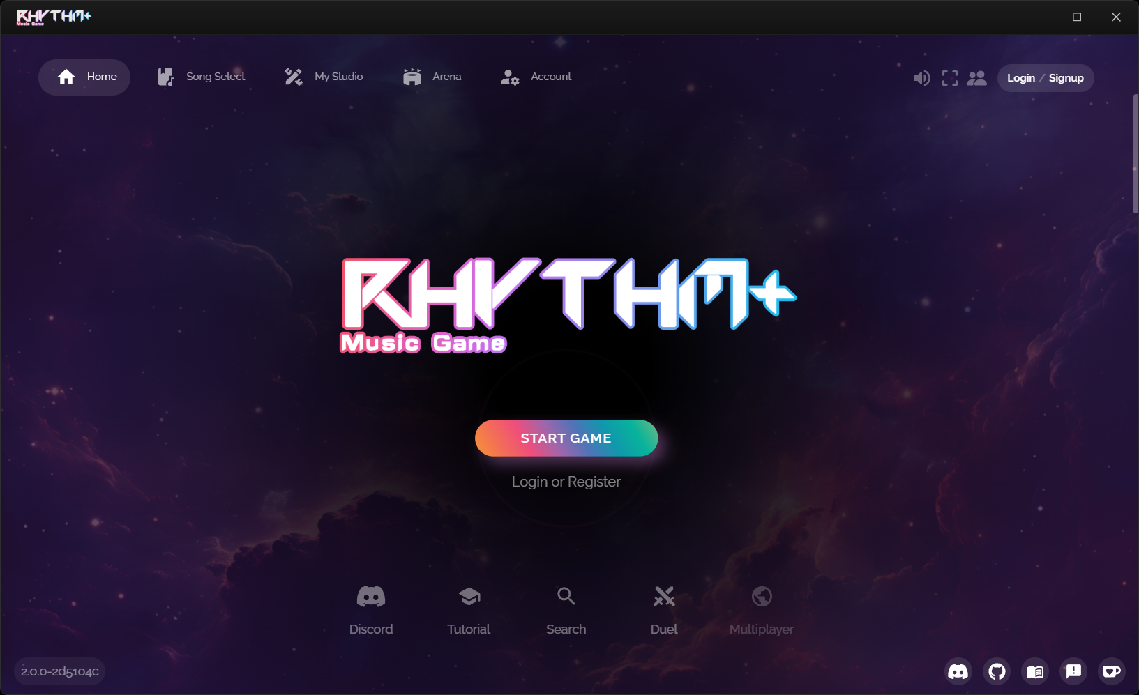 Rhythm Plus V2 Desktop App Screenshot
